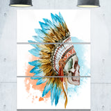 ethnic skull digital canvas artwork print PT6619