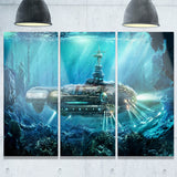 fantastic submarine digital canvas art print PT6641