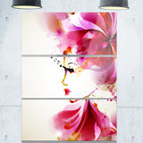 fashion woman with abstract hair digital canvas art print PT6660