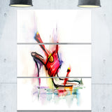 red high heel shoe digital canvas art print PT6666