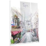 paris illustration cityscape digital canvas art print PT6669