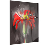 abstract red flower floral art print on canvas PT6671