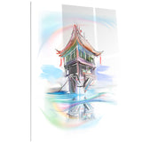 pagoda in vietnam digital canvas art print PT6674