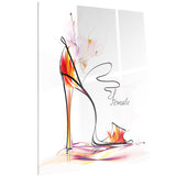 abstract red high heel digital abstract canvas art print PT6678