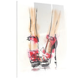 high heel fashion shoes digital canvas art print PT6686