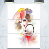 woman in dressing digital canvas art print PT6698