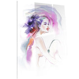 purple woman portrait contemporary artwork PT6712