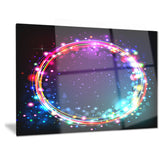 purple blue circle lights abstract digital canvas art print PT6751