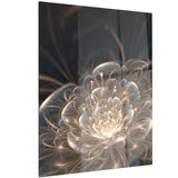 fractal flower with golden rays floral canvas art print PT6755