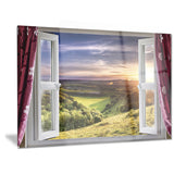 window view landscape contemporary canvas art print PT6786