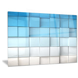 blue and white mosaic cubes contemporary artwork PT6829