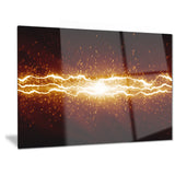 lightning on dark sky contemporary canvas art print PT6837