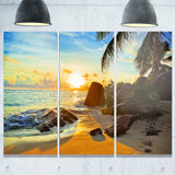 sunset in tropical beach landscape photo canvas print PT6843