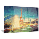 eiffel tower from fountain landscape digital canvas print PT6853