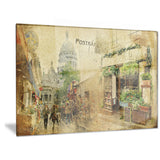 vintage parisian cards contemporary canvas art print PT6854