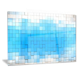 3d blue cubes contemporary art canvas print PT6856