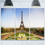 wide view of eiffel tower landscape photo canvas print PT6857