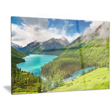 lake amidst lush greenery photography canvas print PT6926