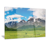 snowy volcanoes landscape photo canvas print PT6959