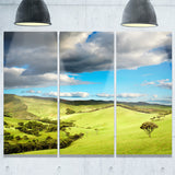 pasture under cloudy sky landscape photo canvas print PT7002