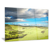 pasture under cloudy sky landscape photo canvas print PT7002