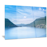 blue como lake landscape photo canvas art print PT7060