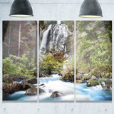 blue klonglan waterfall photography canvas print PT7121