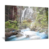 blue klonglan waterfall photography canvas print PT7121