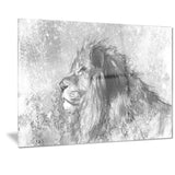 lion tattoo illustration art digital art canvas print PT7154