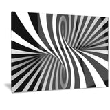 black and white spiral digital canvas art print PT7155