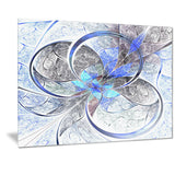 symmetrical blue fractal flower digital art canvas print PT7250