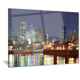 bright montreal at dusk cityscape photography canvas print PT7361