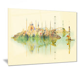 istanbul panoramic view cityscape watercolor canvas print PT7384