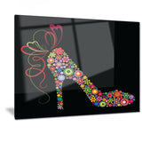 colorful shoe with a bow digital art print on canvas PT7418