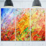 orange and yellow stain watercolor abstract canvas print PT7450