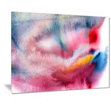 blue and red abstract stain abstract canvas art print PT7465