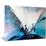 blue panoramic abstract design abstract canvas art print PT7489