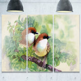 birds of spring modern animal painting canvas print PT7494
