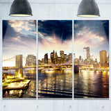 brooklyn bridge and manhattan skyline cityscape canvas print PT7549