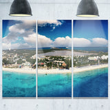 caribbean coast tropical panorama seascape photo canvas print PT7565