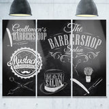 set barbershop digital art canvas art print PT7597