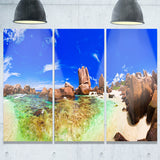 bright tropical beach panorama landscape photo canvas print PT7663