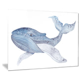 large watercolor whale animal painting canvas print PT7671