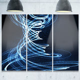 3d illuminated helix shapes abstract digital art canvas print PT7701
