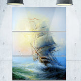 large sailing boat seascape painting canvas print PT7832