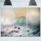 mountains of waves seascape painting canvas print PT7850