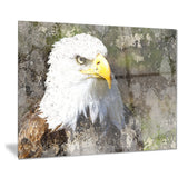 eagle head with textures animal digital art canvas print PT7952