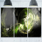 billowing smoke green abstract digital art canvas print PT7963