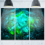 fractal smoke texture green abstract digital art canvas print PT8064
