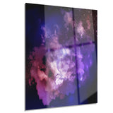 fractal smoke texture purple abstract digital art canvas print PT8066